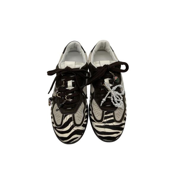Free People 'Alohas' Brown Suede 490 Rife Animal Print Sneaker Size 8-8.5 - Picture 4 of 6